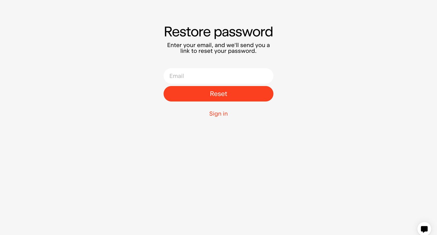 Exactly - Forgot password - Exactly.ai screen