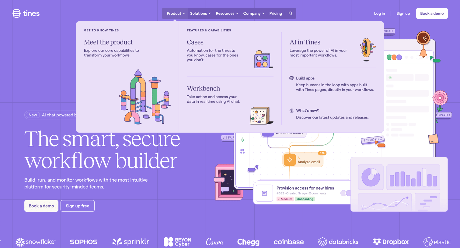 Tines - Tines | The smart, secure workflow builder screen