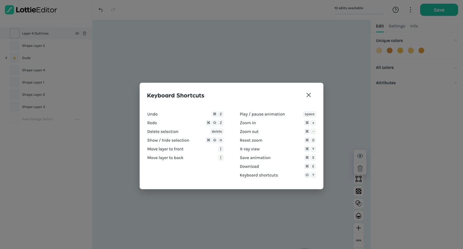 Lottie - Lottie Editor - Easily edit and customize Lottie animations - Lot screen