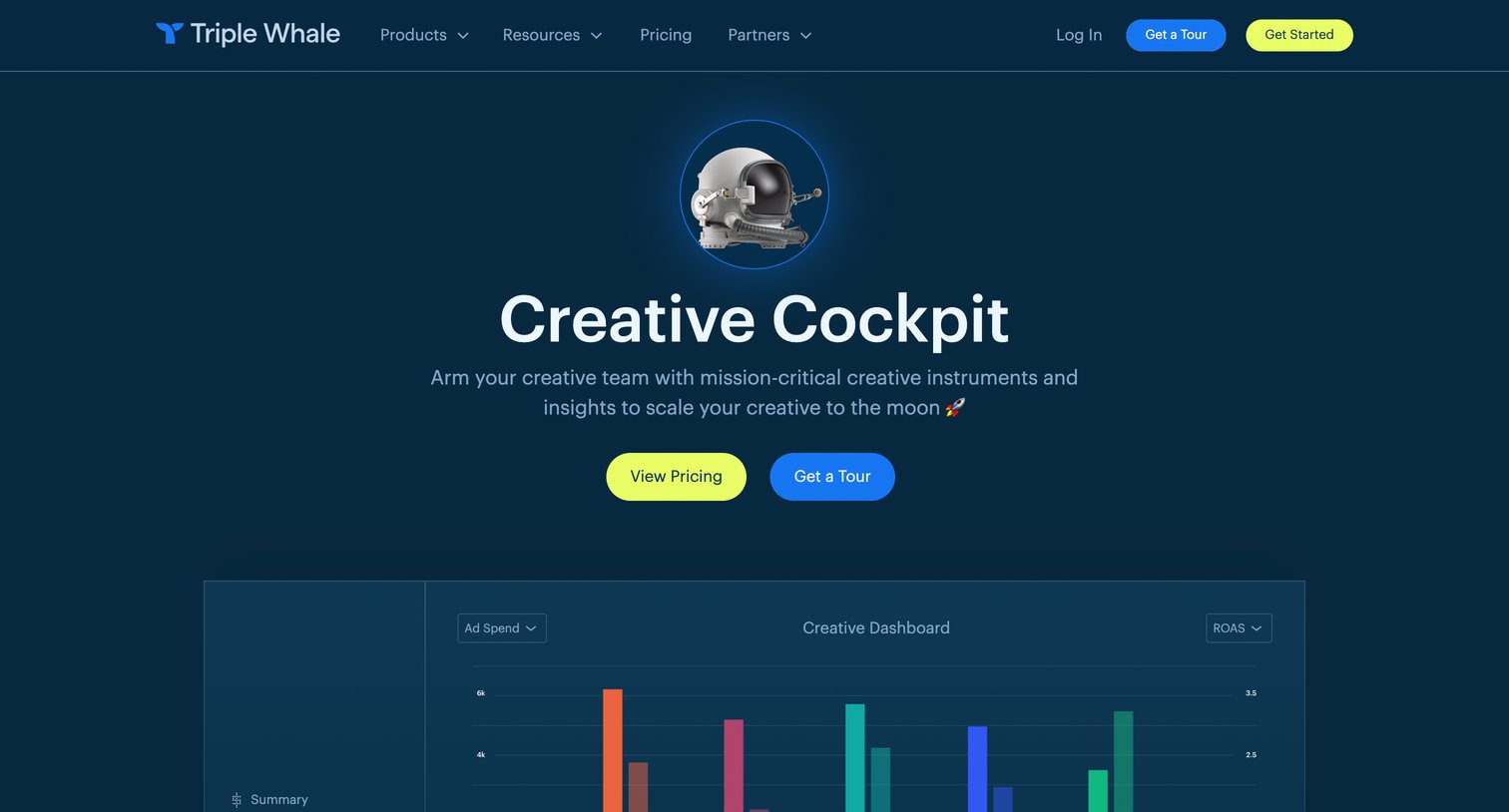 Triple Whale - Creative Cockpit | Triple Whale screen