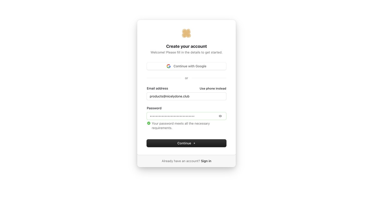 Bud - My account | Bud screen