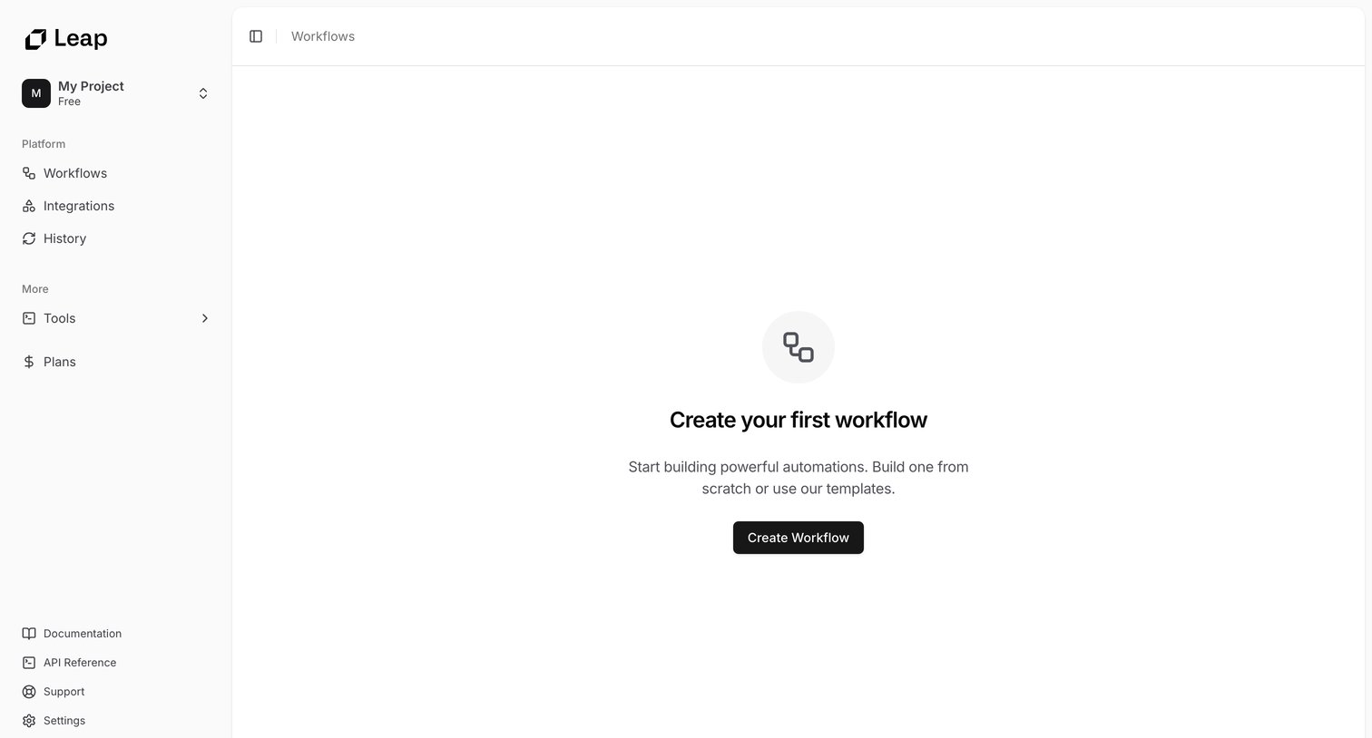 Leap - Leap AI | Automate any workflow with AI screen