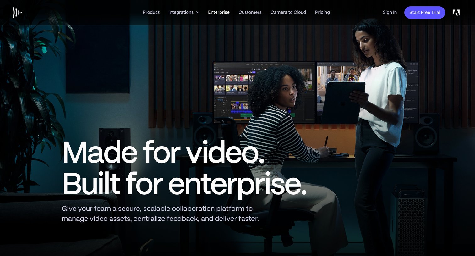Frame.io - Frame.io | Enterprise screen