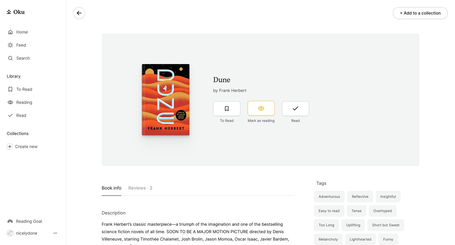 Oku - Dune Book Oku screen