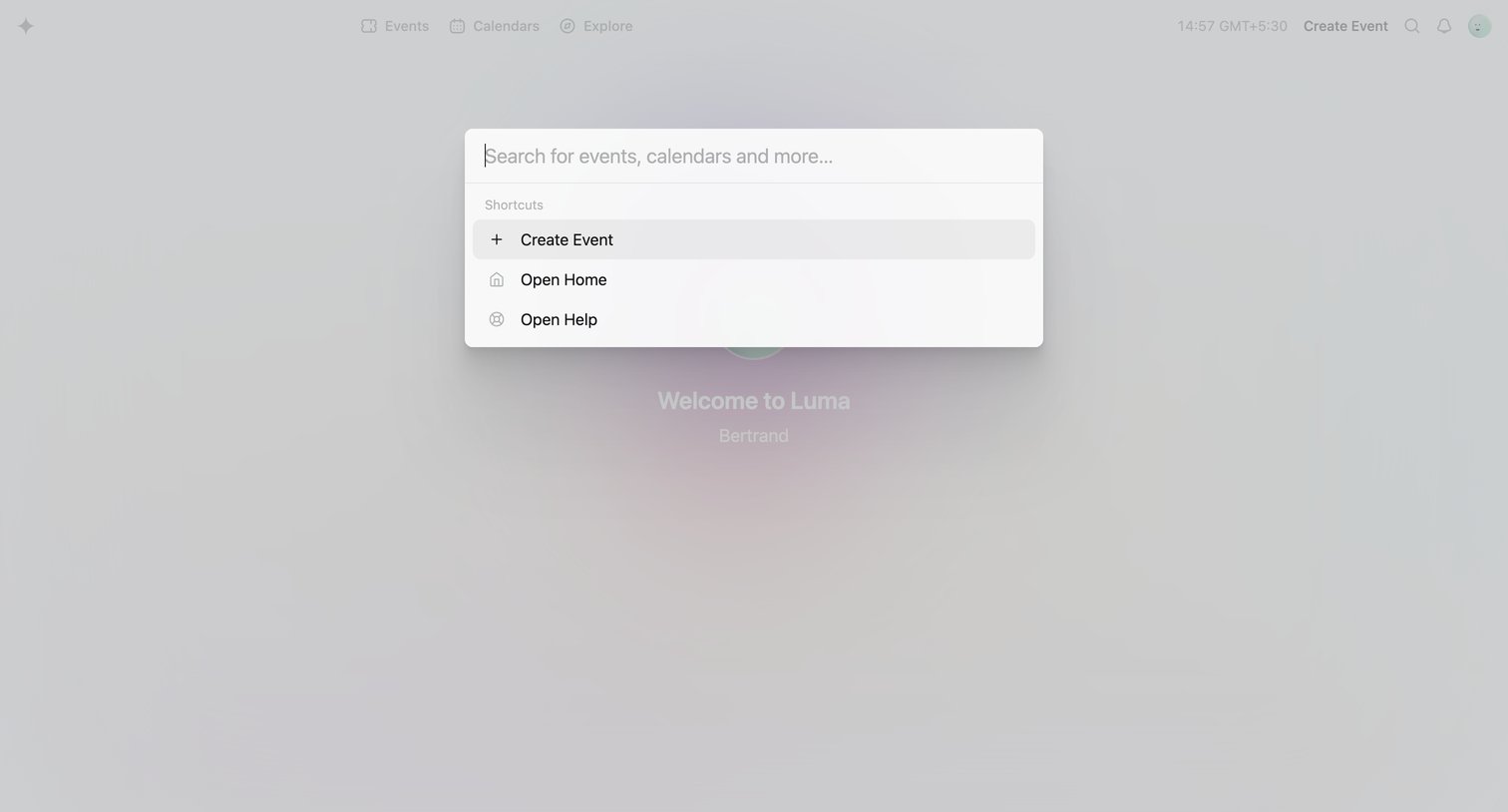 Luma - Sign In · Luma screen