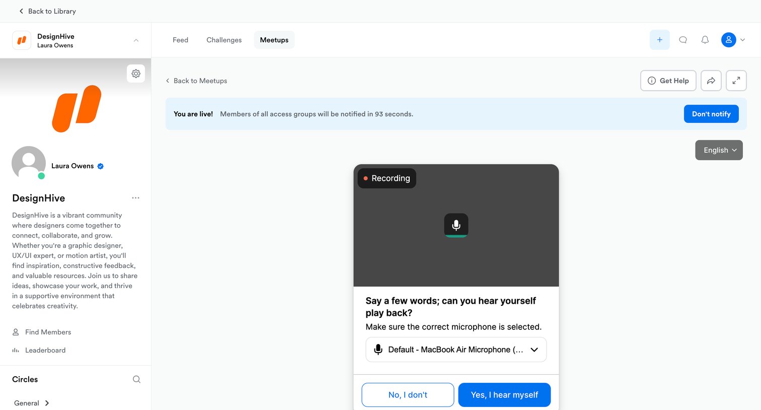 Kajabi - Laura Owenss First Site screen