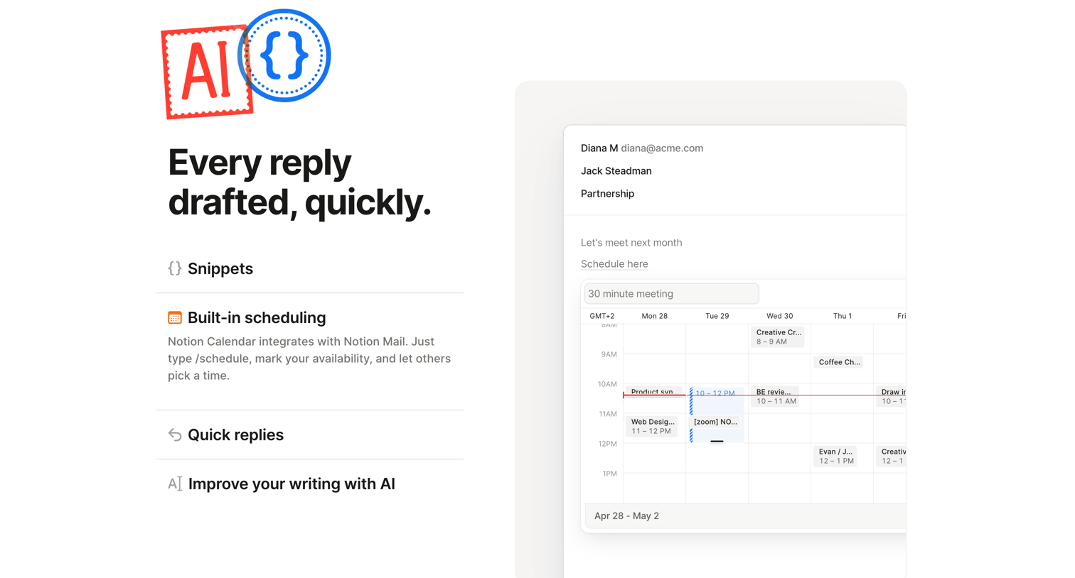 Notion Mail screen