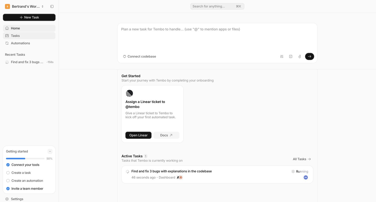 Dashboard — Tembo from Tembo