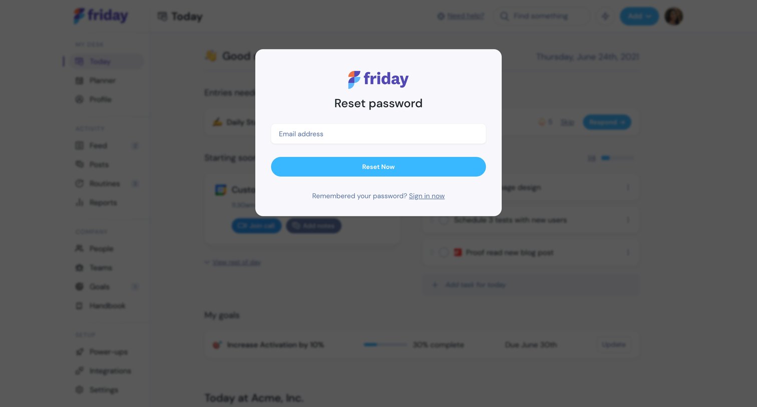 Friday screen