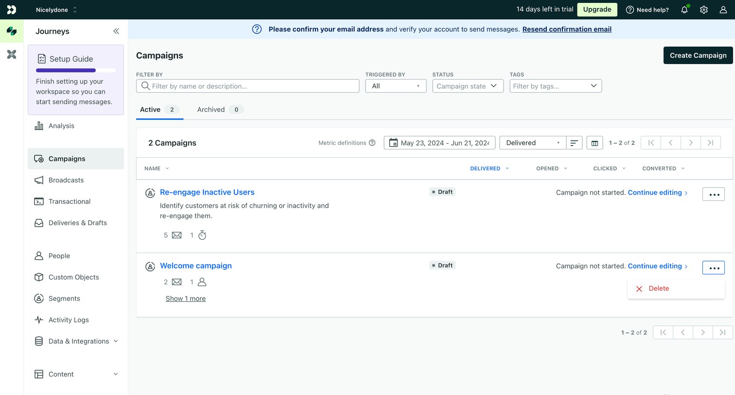 Campaigns | Customer.io from Customer.io