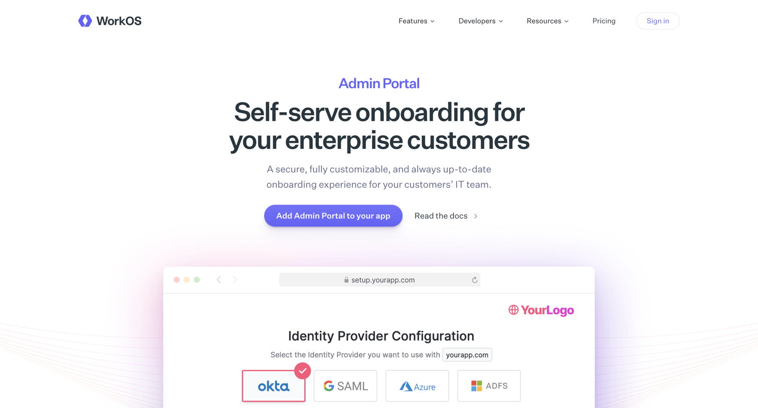 WorkOs - Admin Portal — WorkOS screen