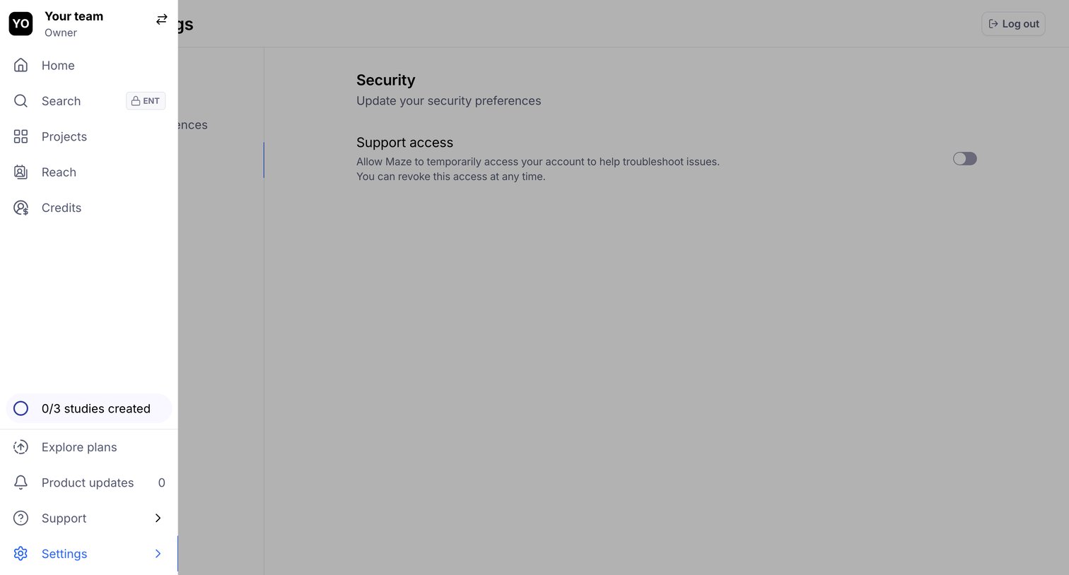 Maze - Settings from Maze