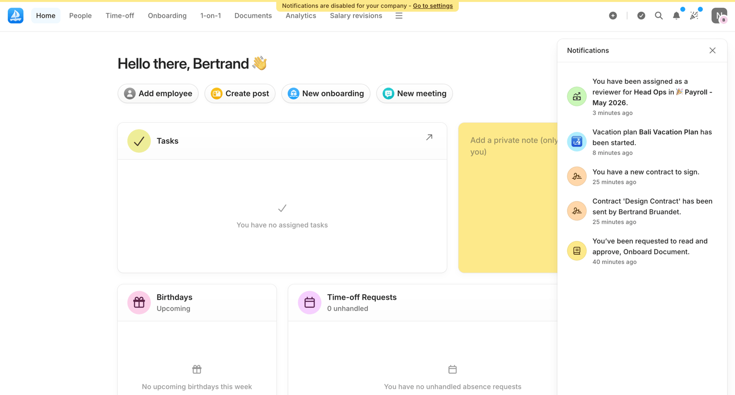 Aboard - Dashboard | Aboard screen