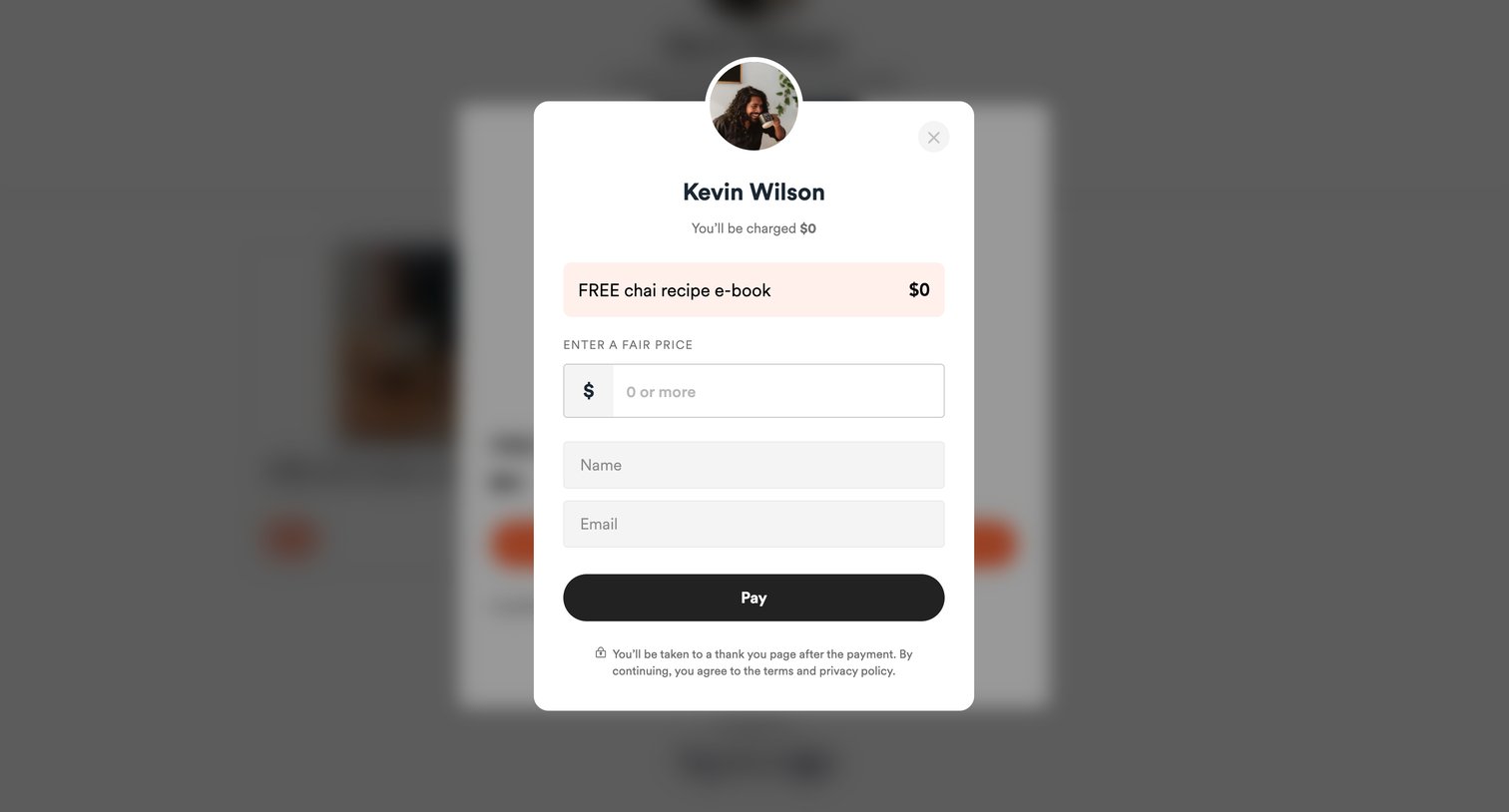 Buy Me a Coffee - Extras | Kevin Wilson screen