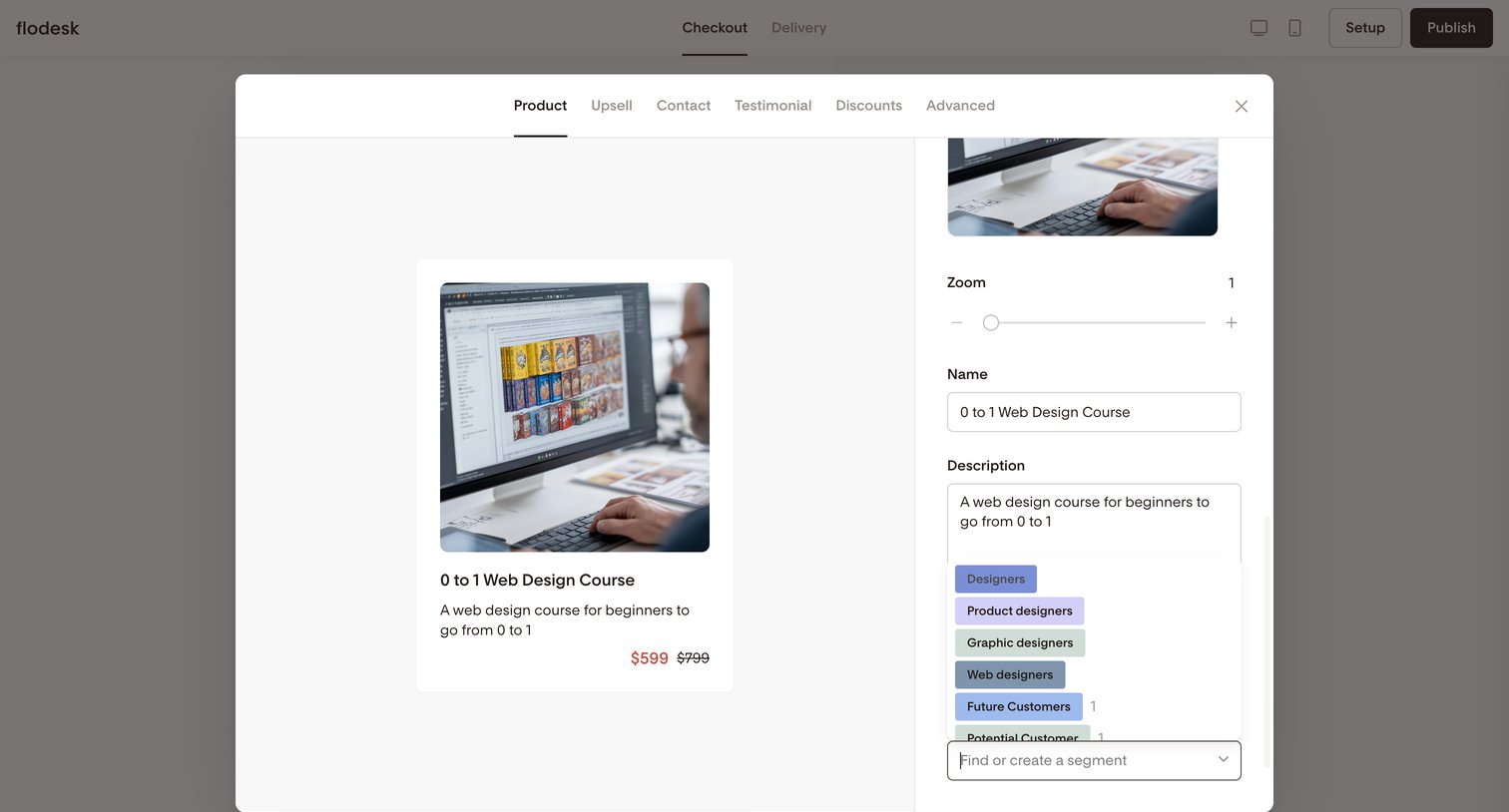 Flodesk - Simple checkout | Flodesk screen