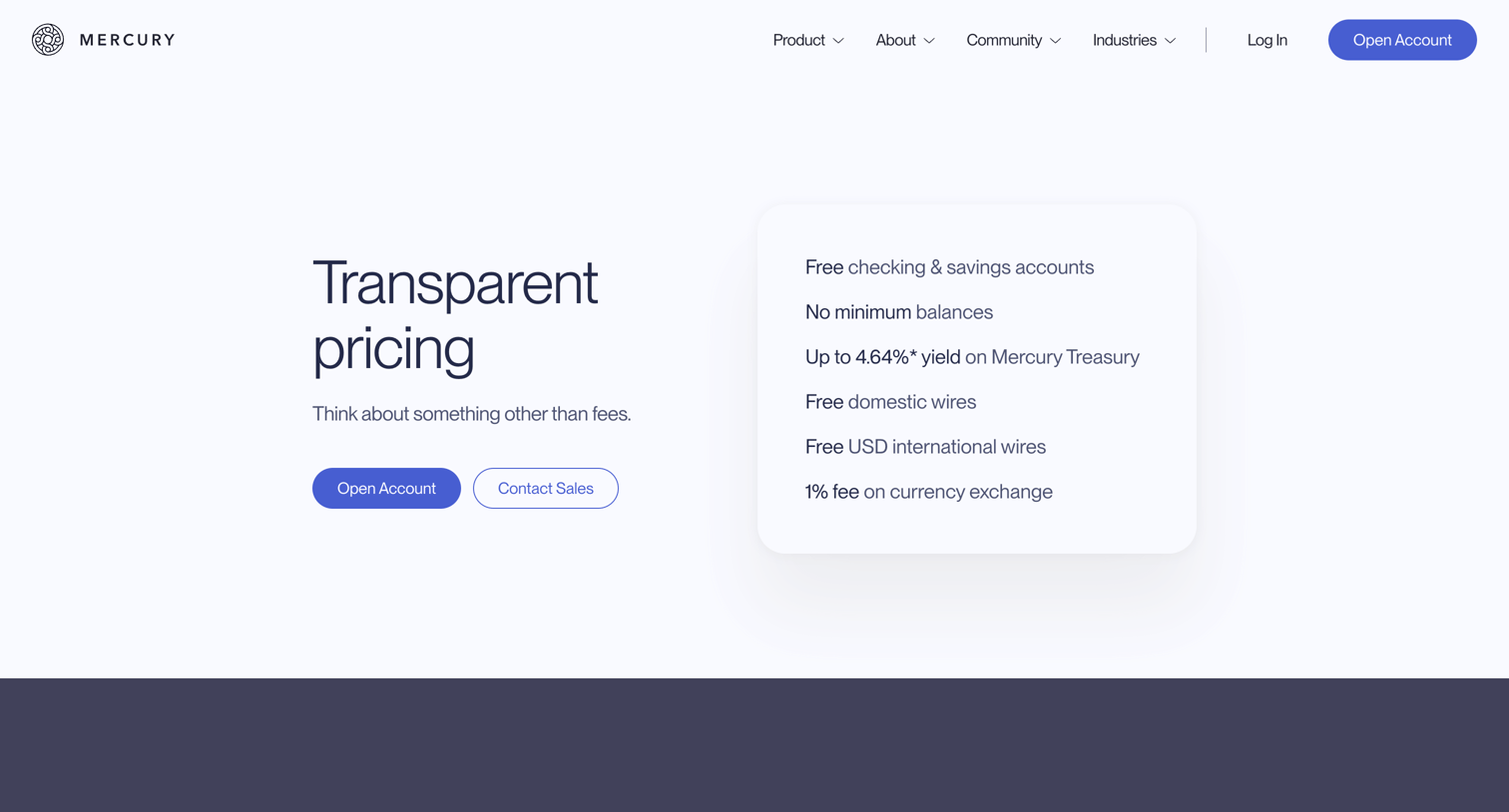 Mercury - Explore Pricing | Mercury screen
