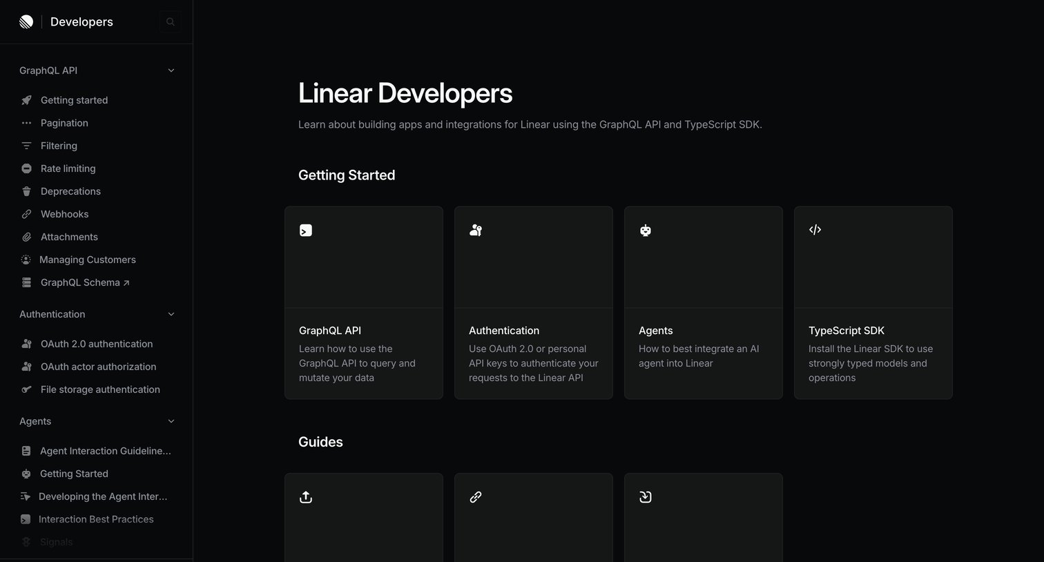 Linear - Linear Developers screen