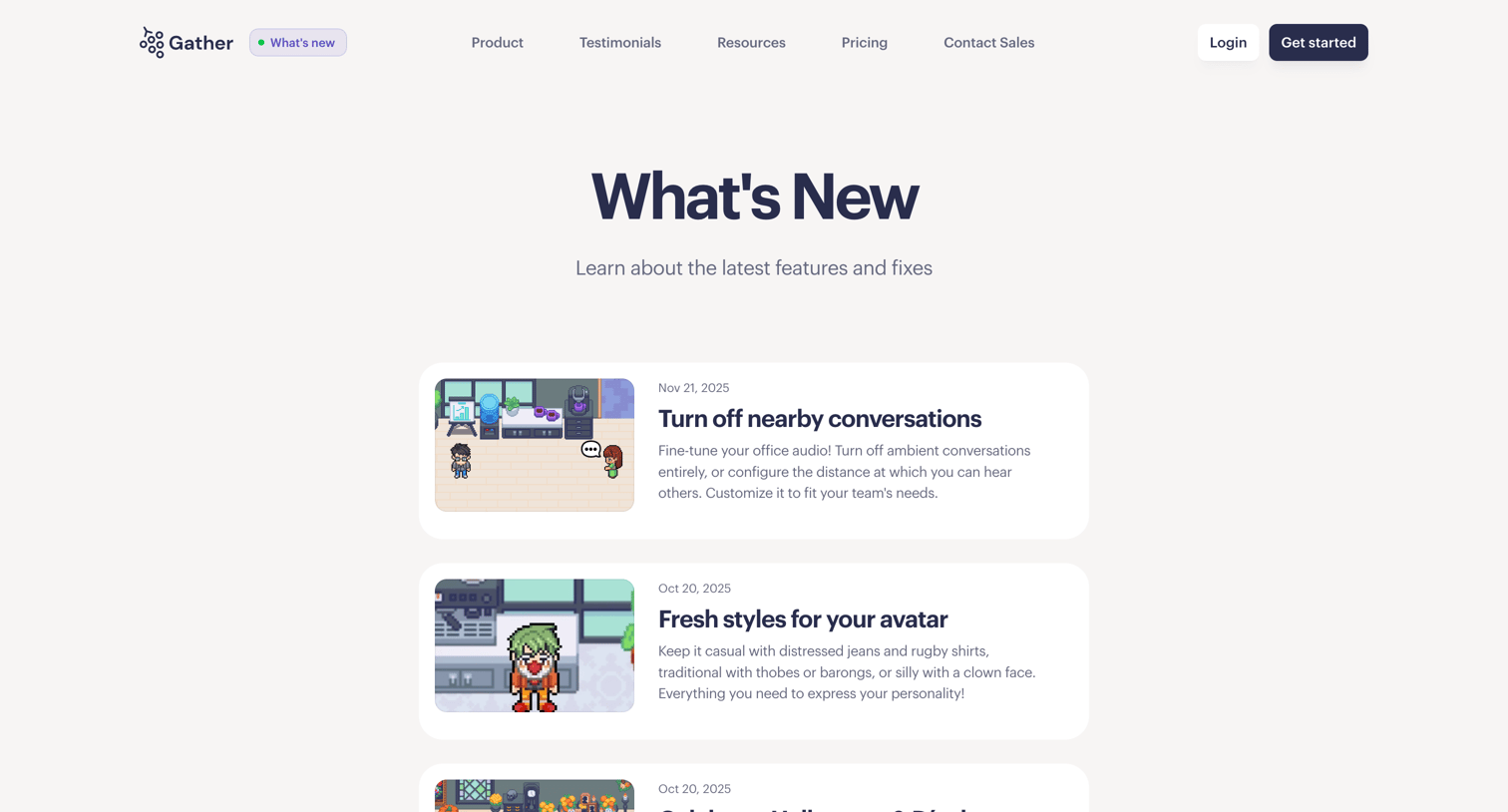 Gather - Gather Updates Virtual Workspace for Remote Teams screen