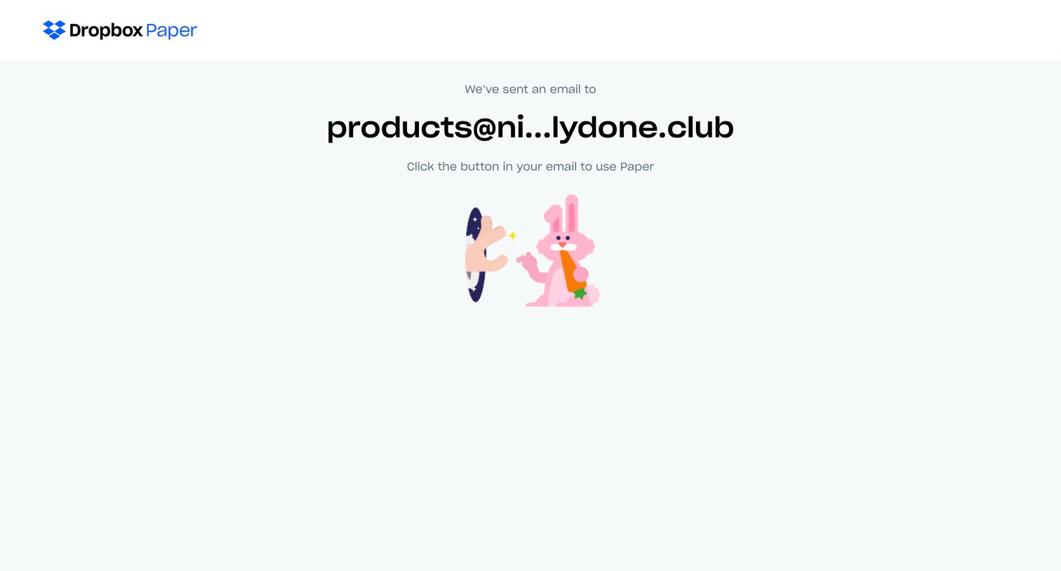 Dropbox paper - Paper – Dropbox screen