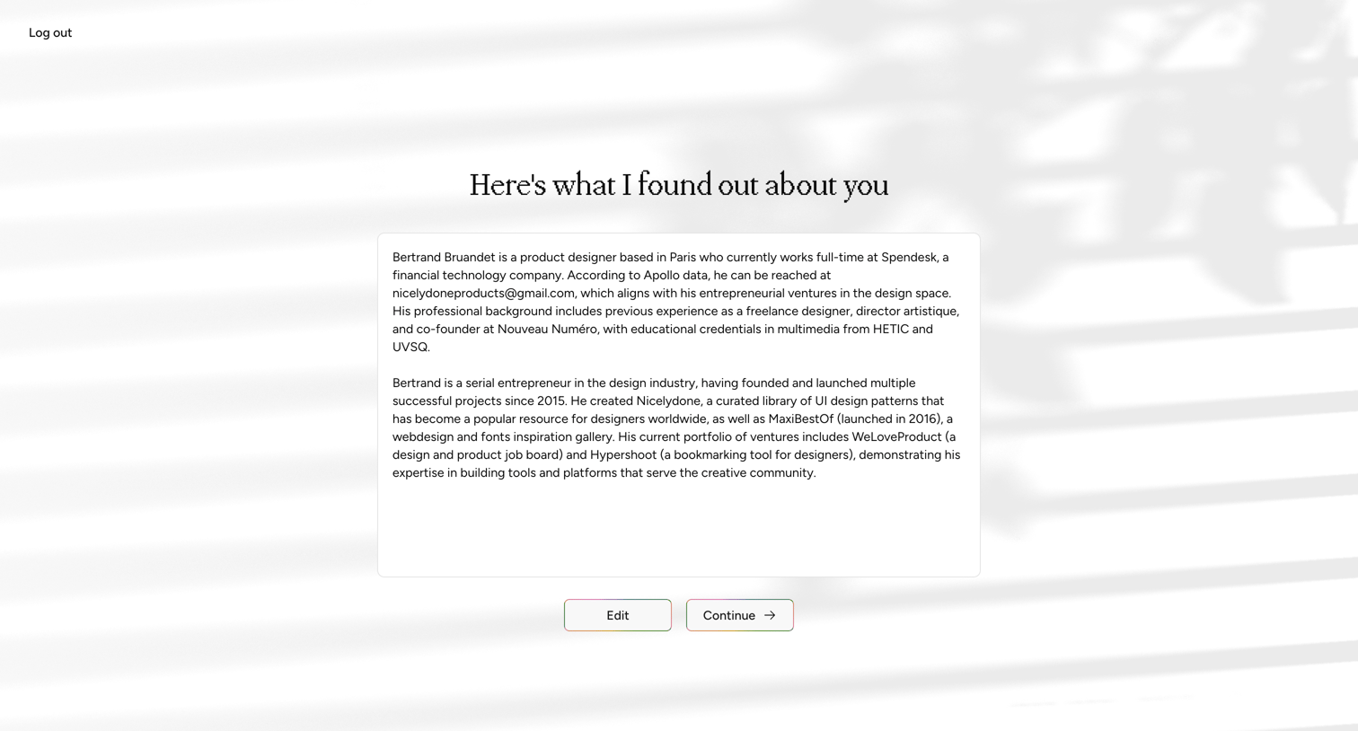 Cofounder screen