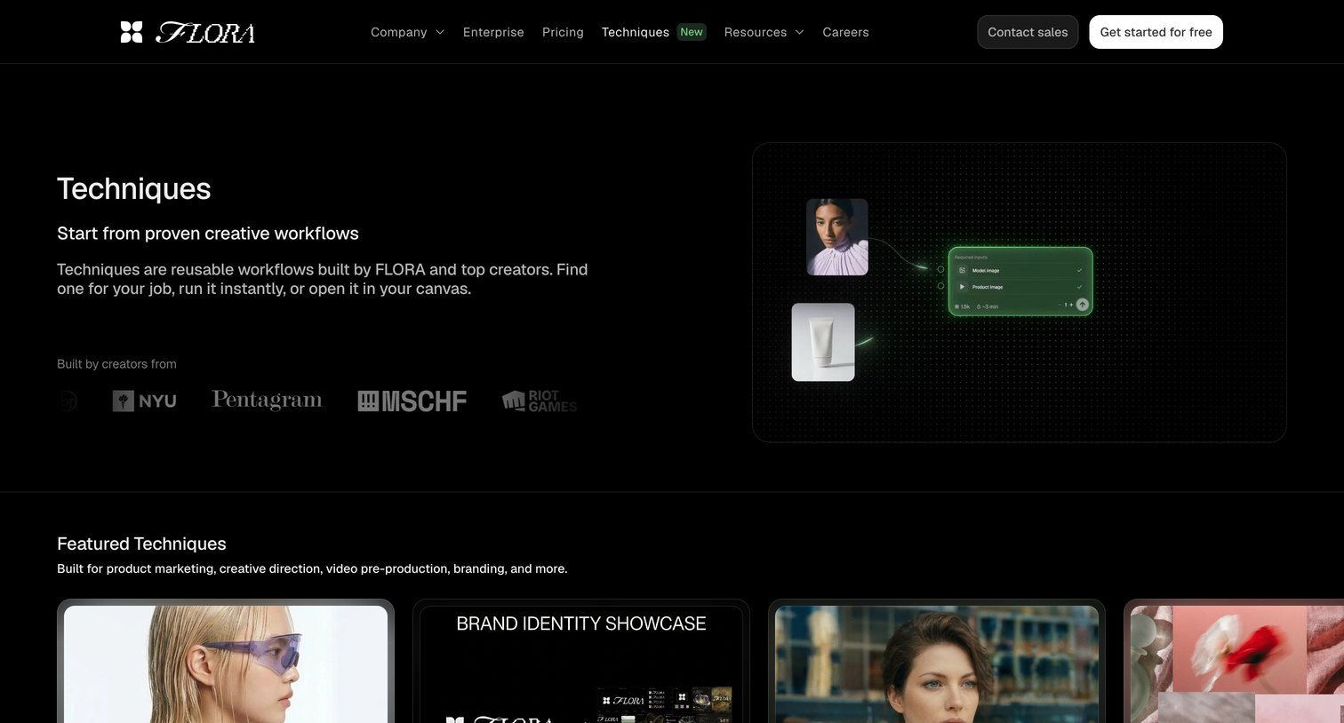 Flora - FLORA Teams — Collaborative AI Workspaces for Creatives screen