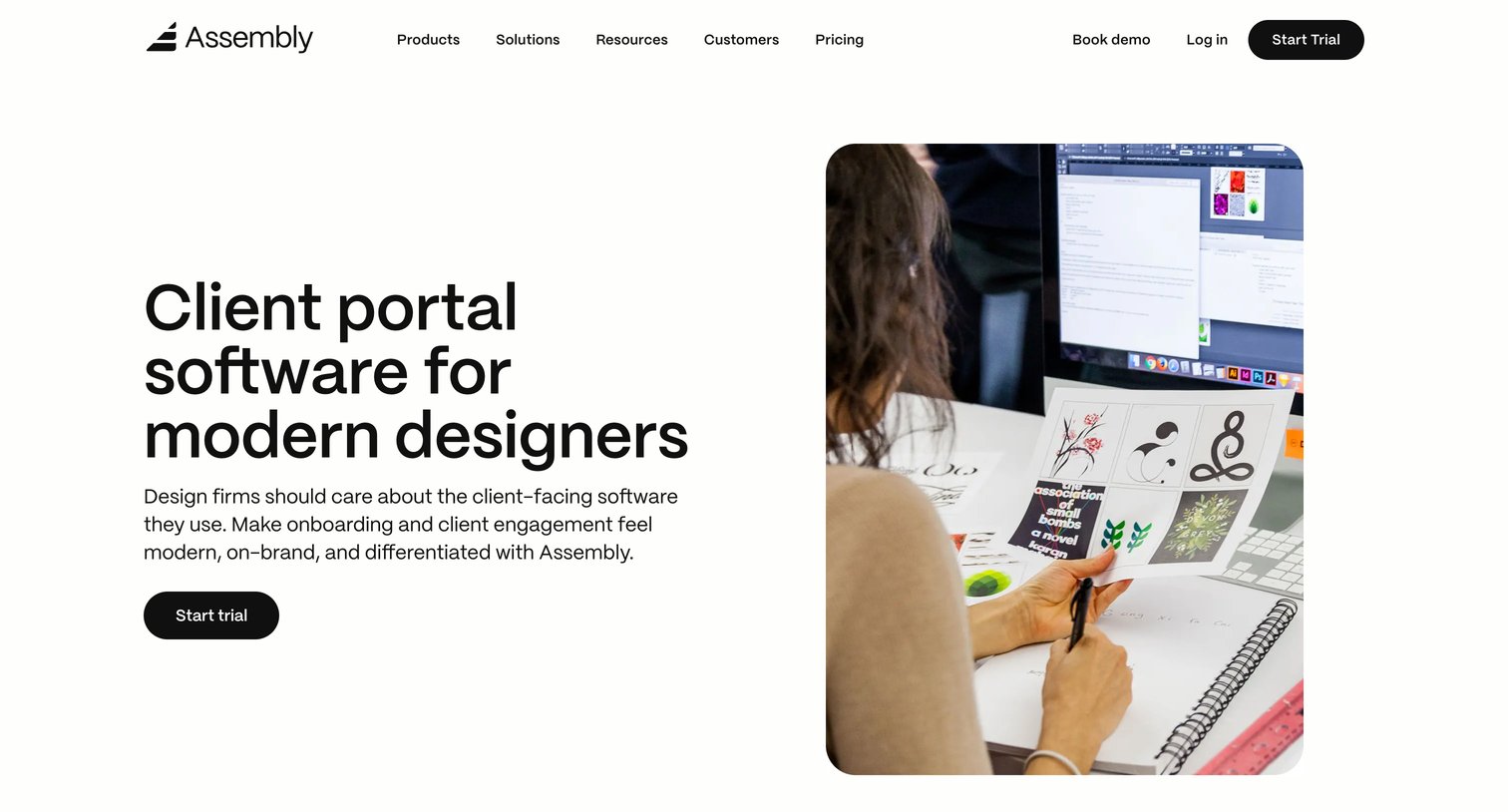 Assembly AI App Builder - Best Client Portal Software For Designers Assembly screen