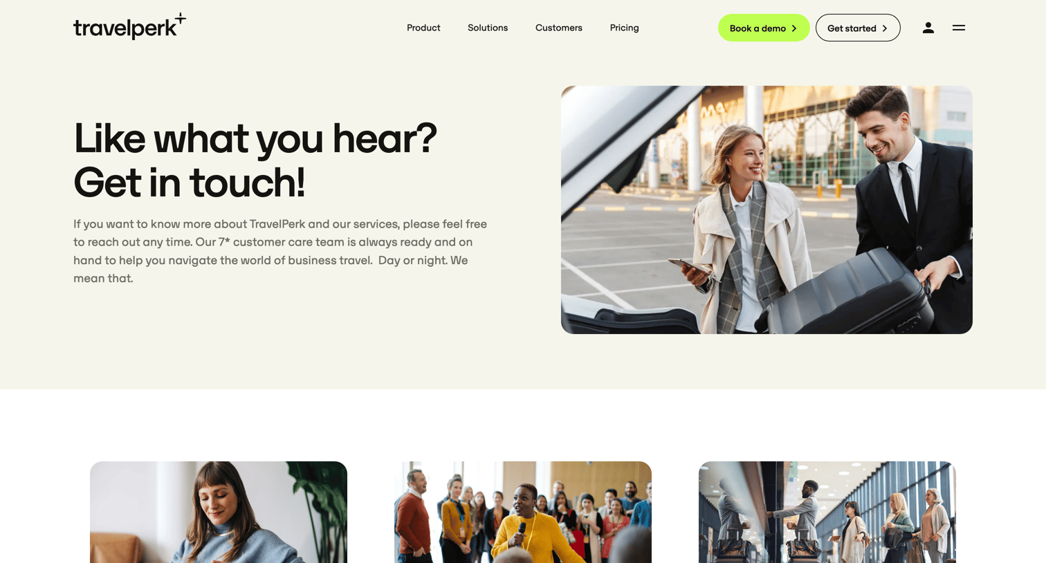 Travelperk - Contact - TravelPerk screen
