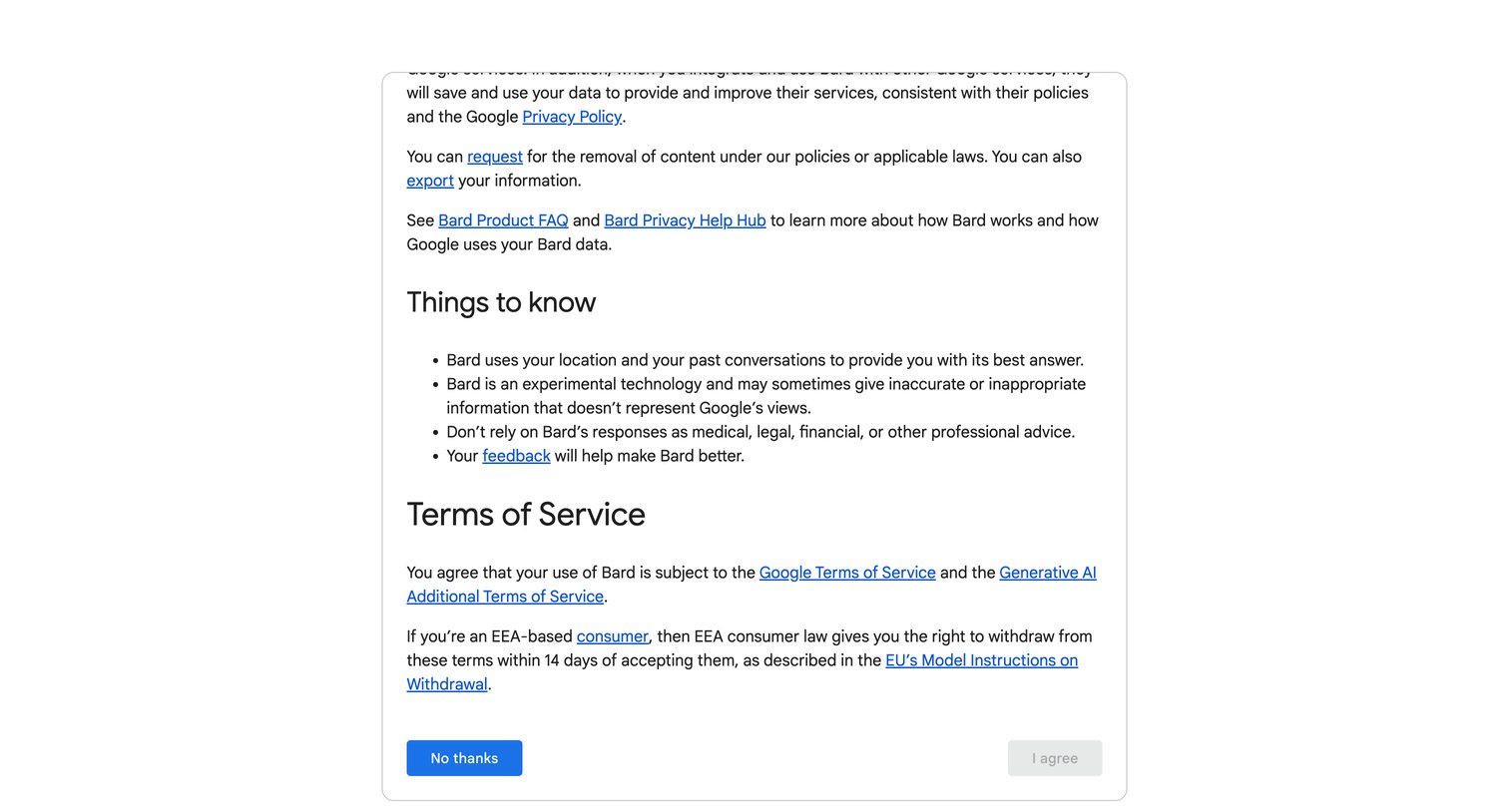 Bard - Bard - Chat Based AI Tool from Google, Powered by PaLM 2 screen