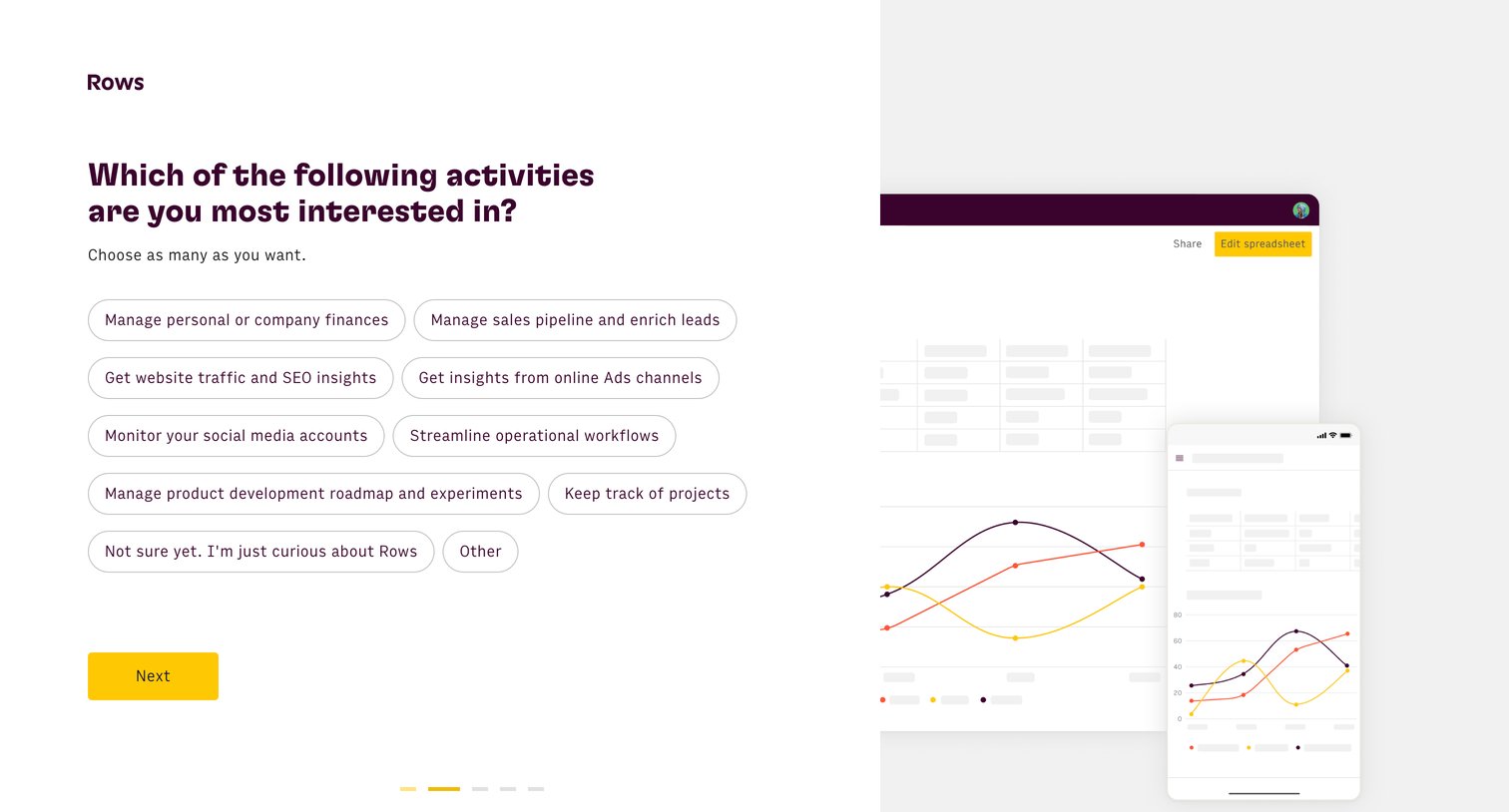 Rows - Rows The spreadsheet where data comes to life screen