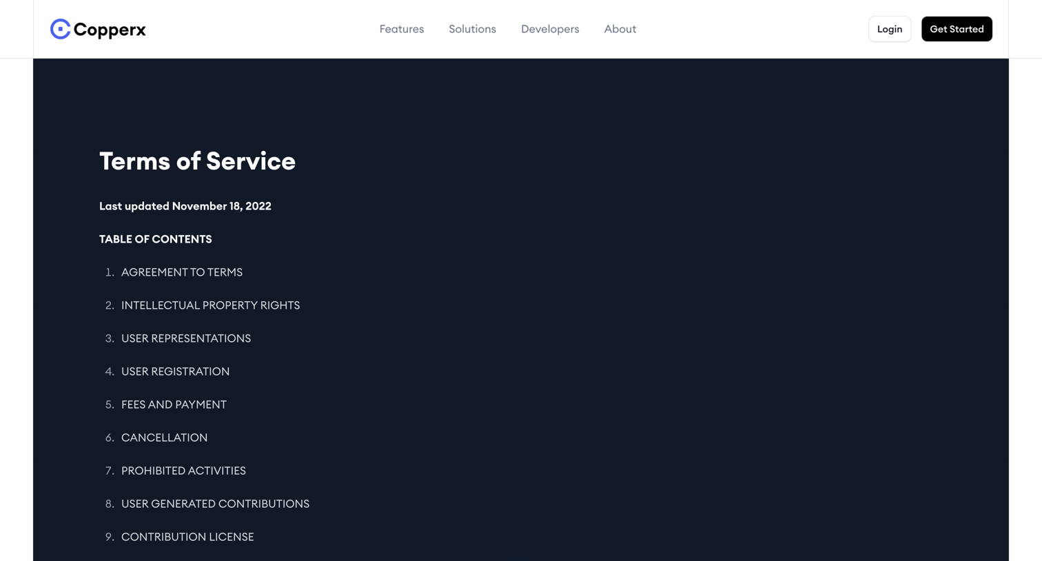 Copperx - Blockchain Payment APIs for businesses - Copperx screen