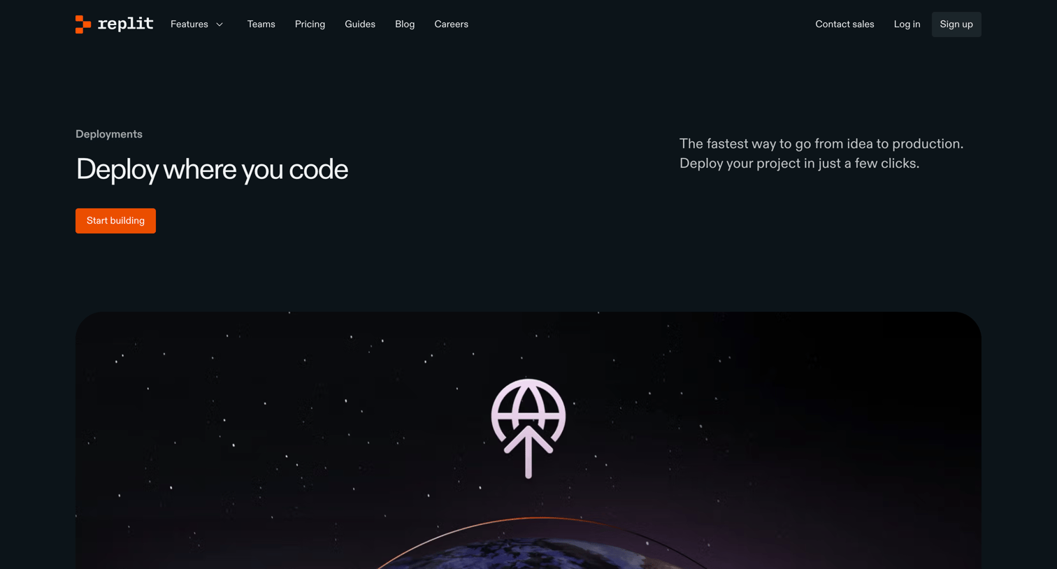 Replit - Deployments - Replit screen