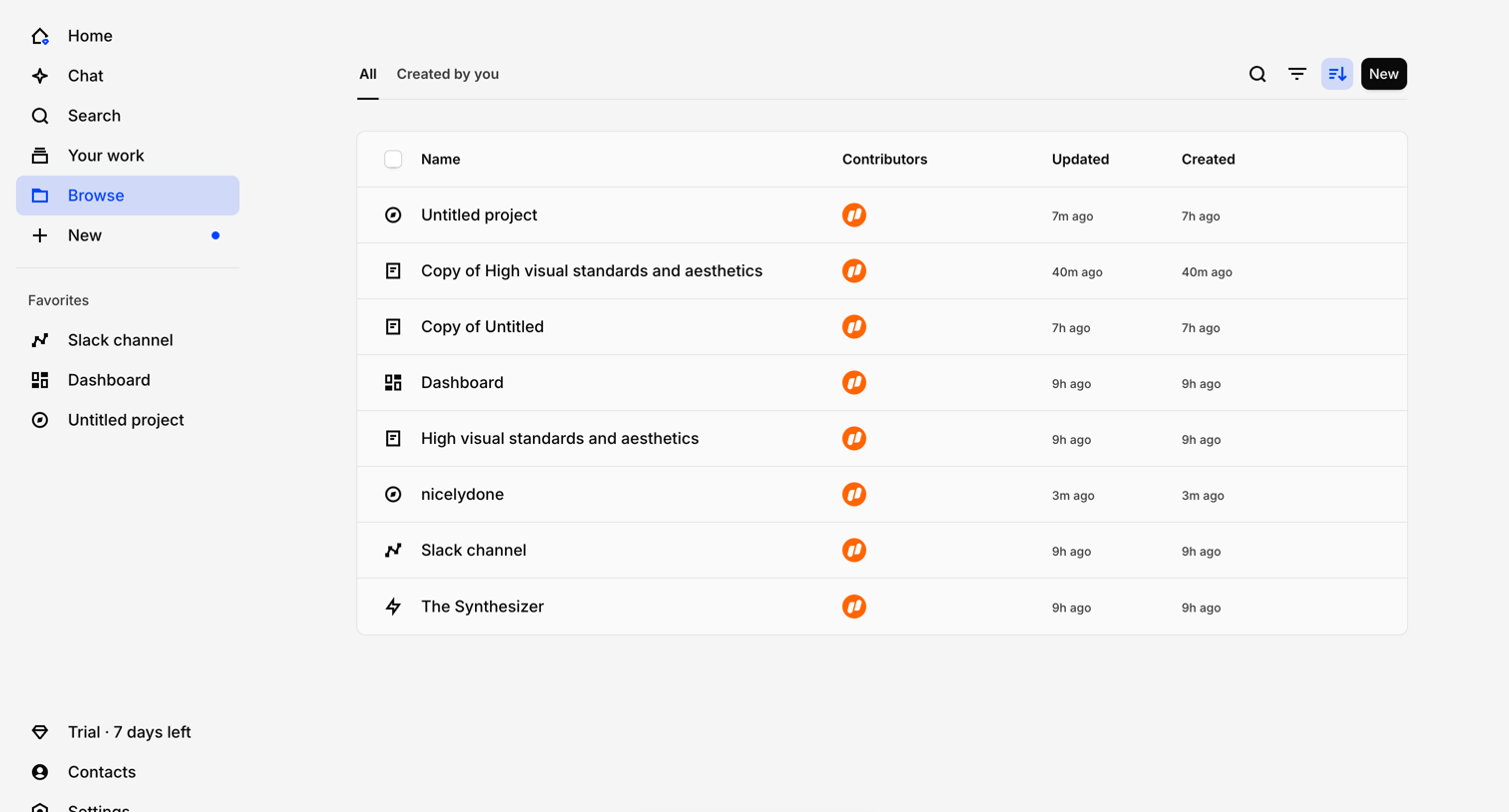 Dovetail - Browse – Dovetail screen