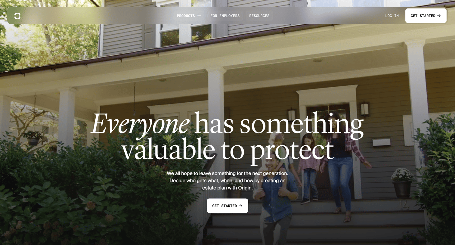 Origin Financial - Estate Planning: Wills & Trusts | Origin Financial screen