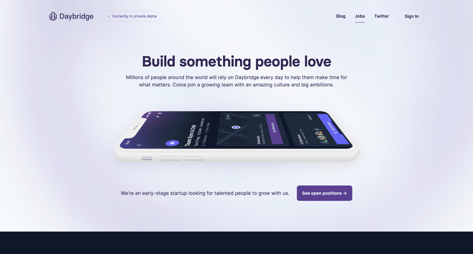 Daybridge - Jobs | Daybridge screen
