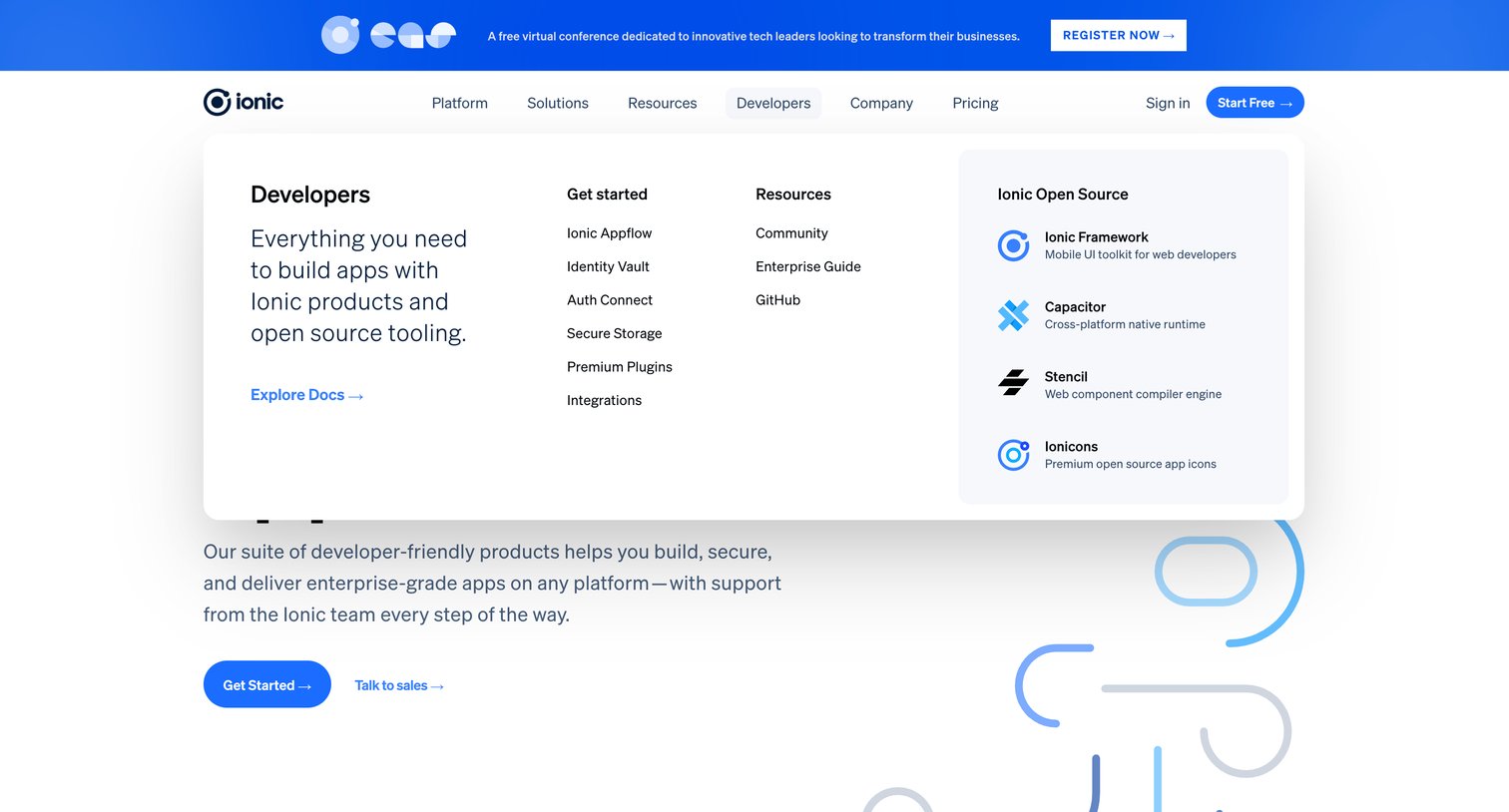 Ionic - Ionic - The Cross-Platform App Development Leader screen