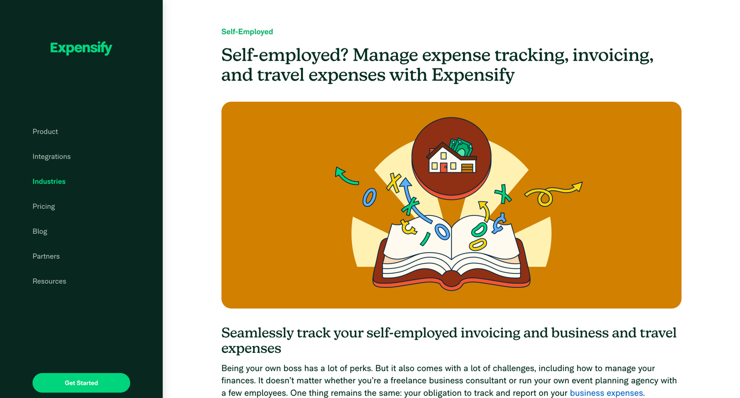 Expensify - Self-employed expense tracking, invoicing, and travel expenses | E screen