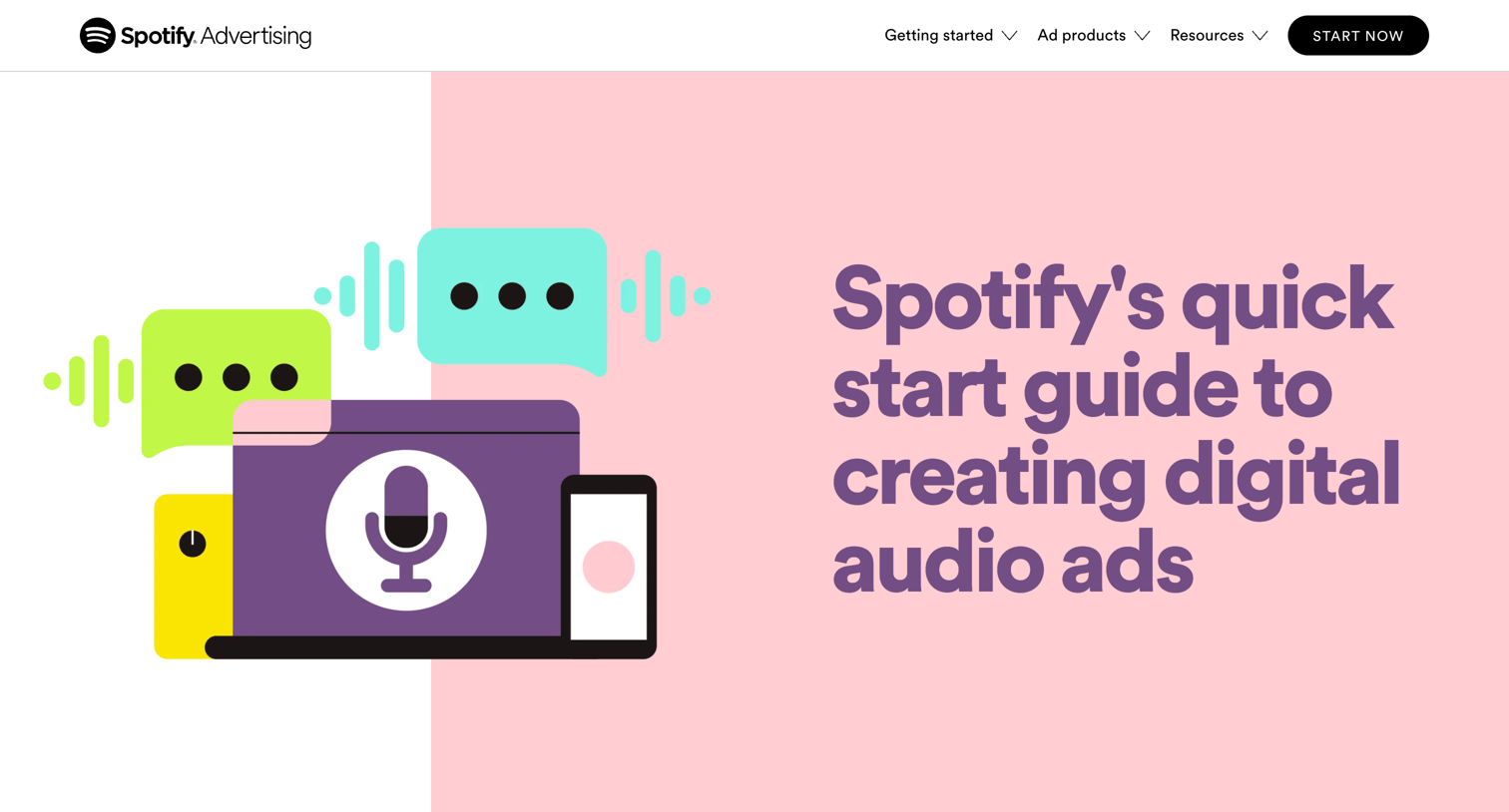 Spotify - The guide to creating digital audio ads | Spotify Advertising screen