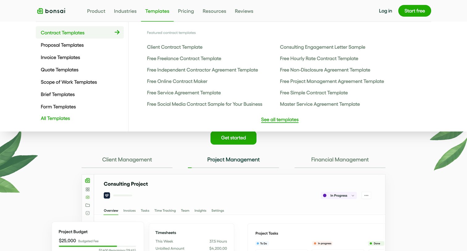 Bonsai - Bonsai - Business management software screen