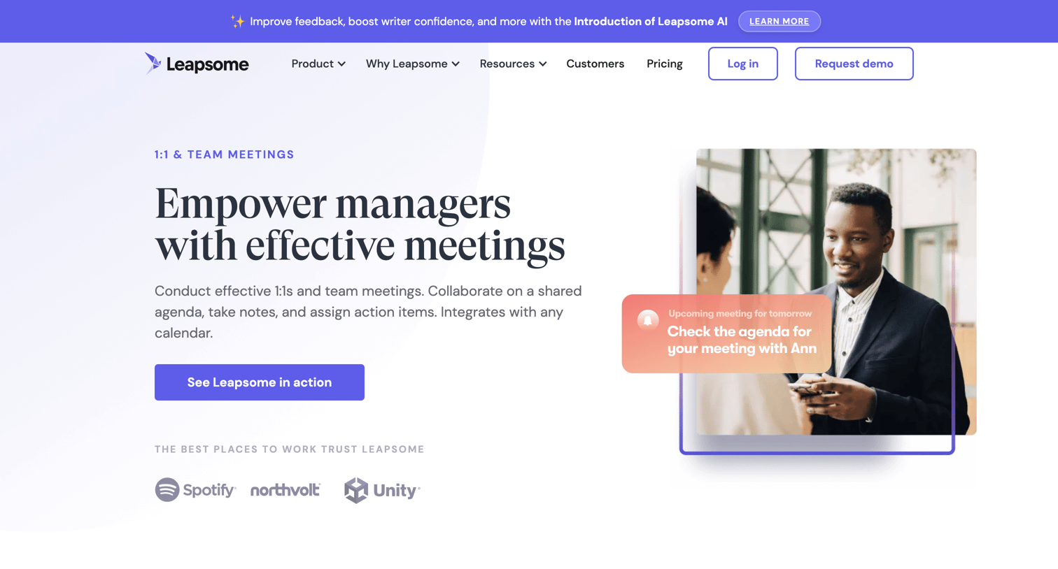 Leapsome - Structured 11 Meetings Software | Leapsome screen