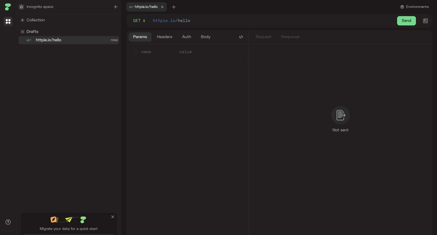 Httpie - HTTPie for Web — API testing client screen