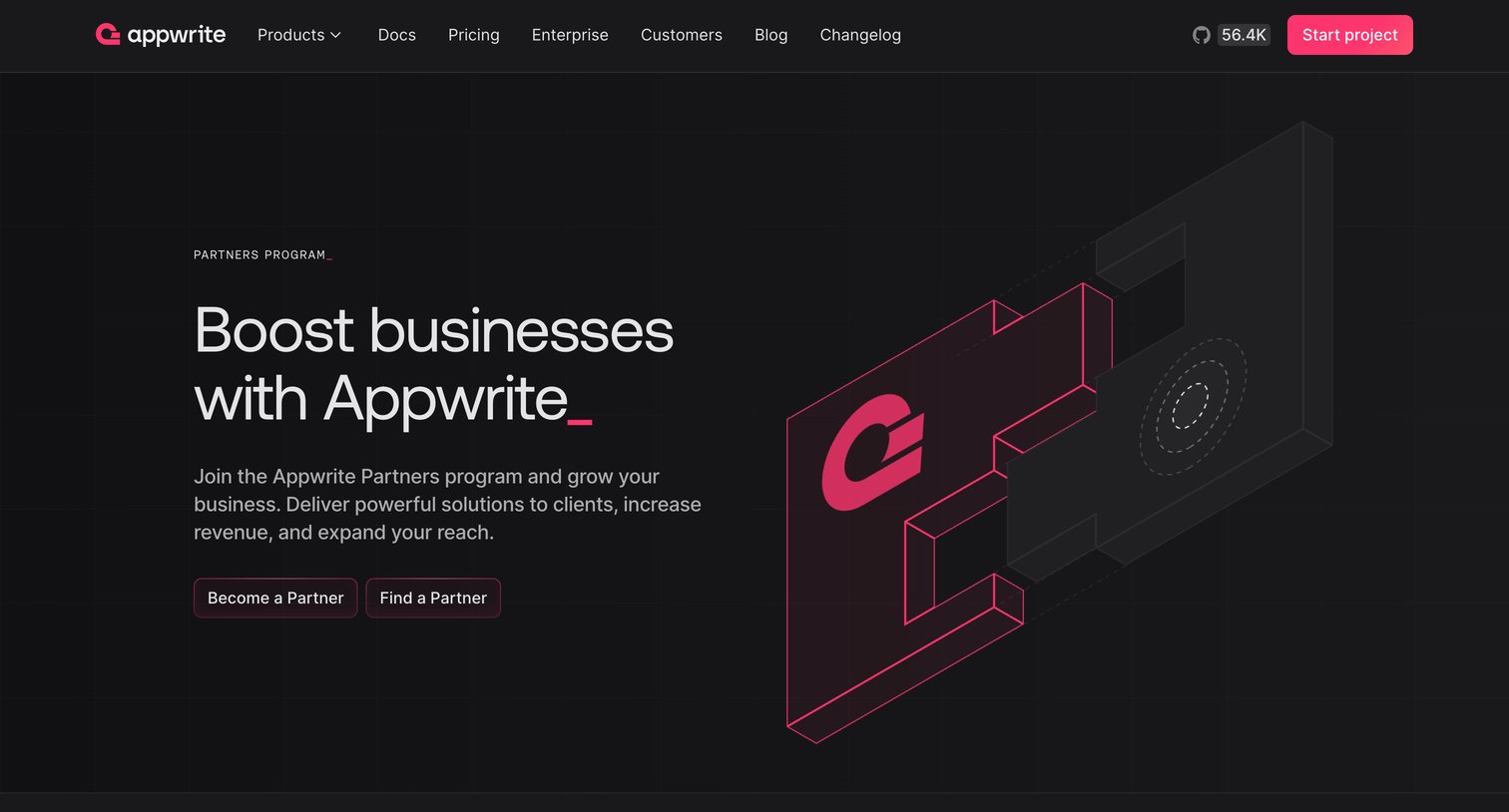 Appwrite - Partners - Appwrite screen