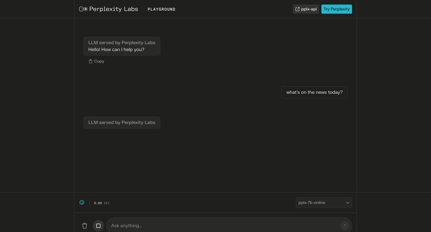 Perplexity - Perplexity Labs screen