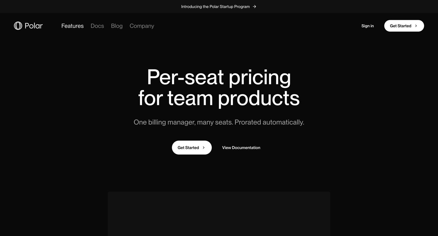 Polar - Seat-Based Billing | Polar screen