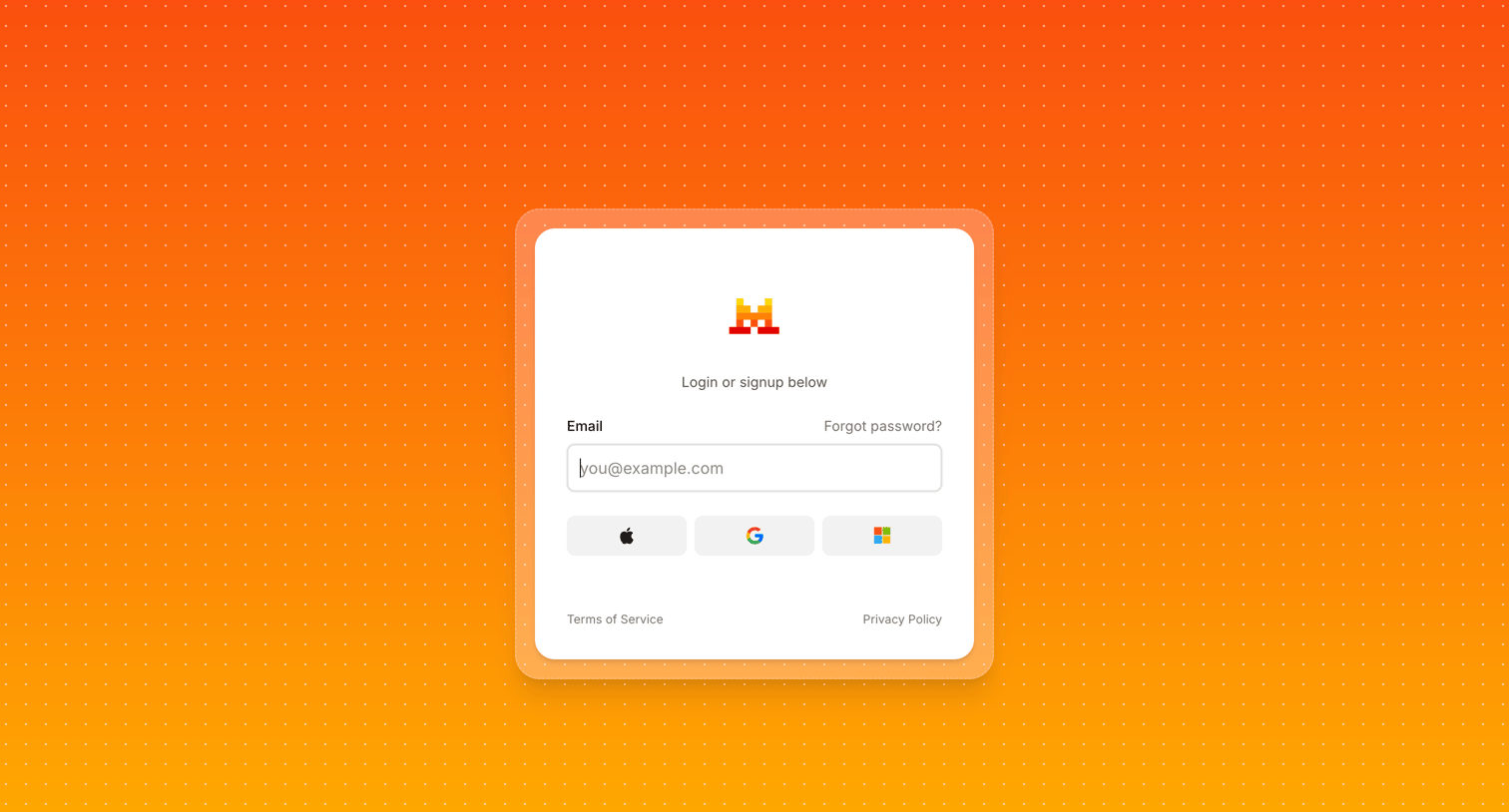Mistral - Login - Mistral AI screen