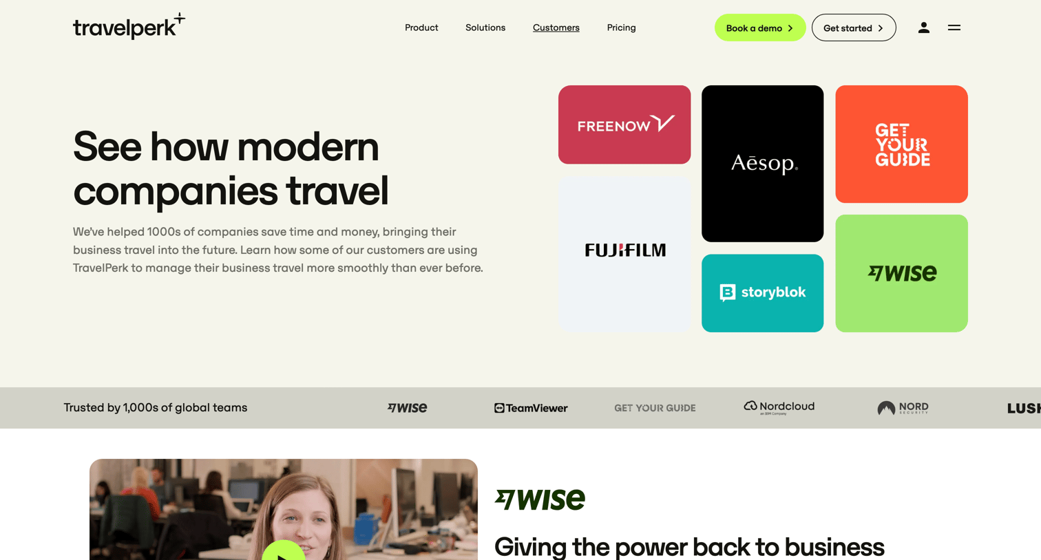 Travelperk - How Modern Companies Travel TravelPerk Customers screen