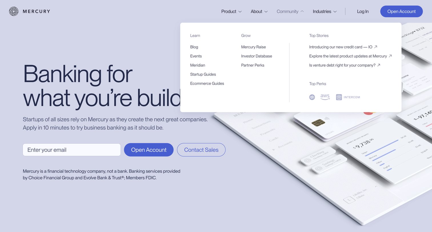 Mercury - Mercury | Banking for Startups screen