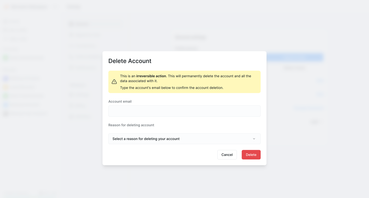 Lindy - General Settings screen