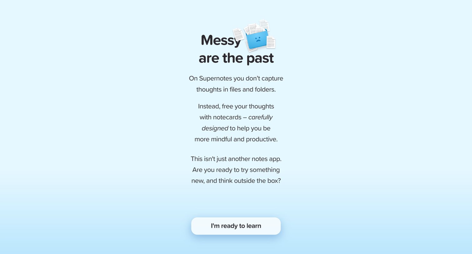 Supernotes - Home | Supernotes screen