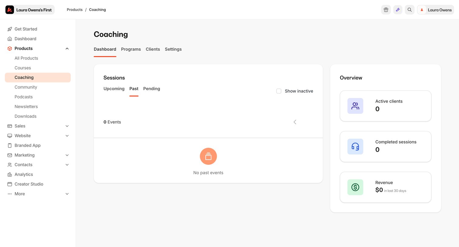 Kajabi - Kajabi - adminsites2148600208coaching_programsdashboard screen
