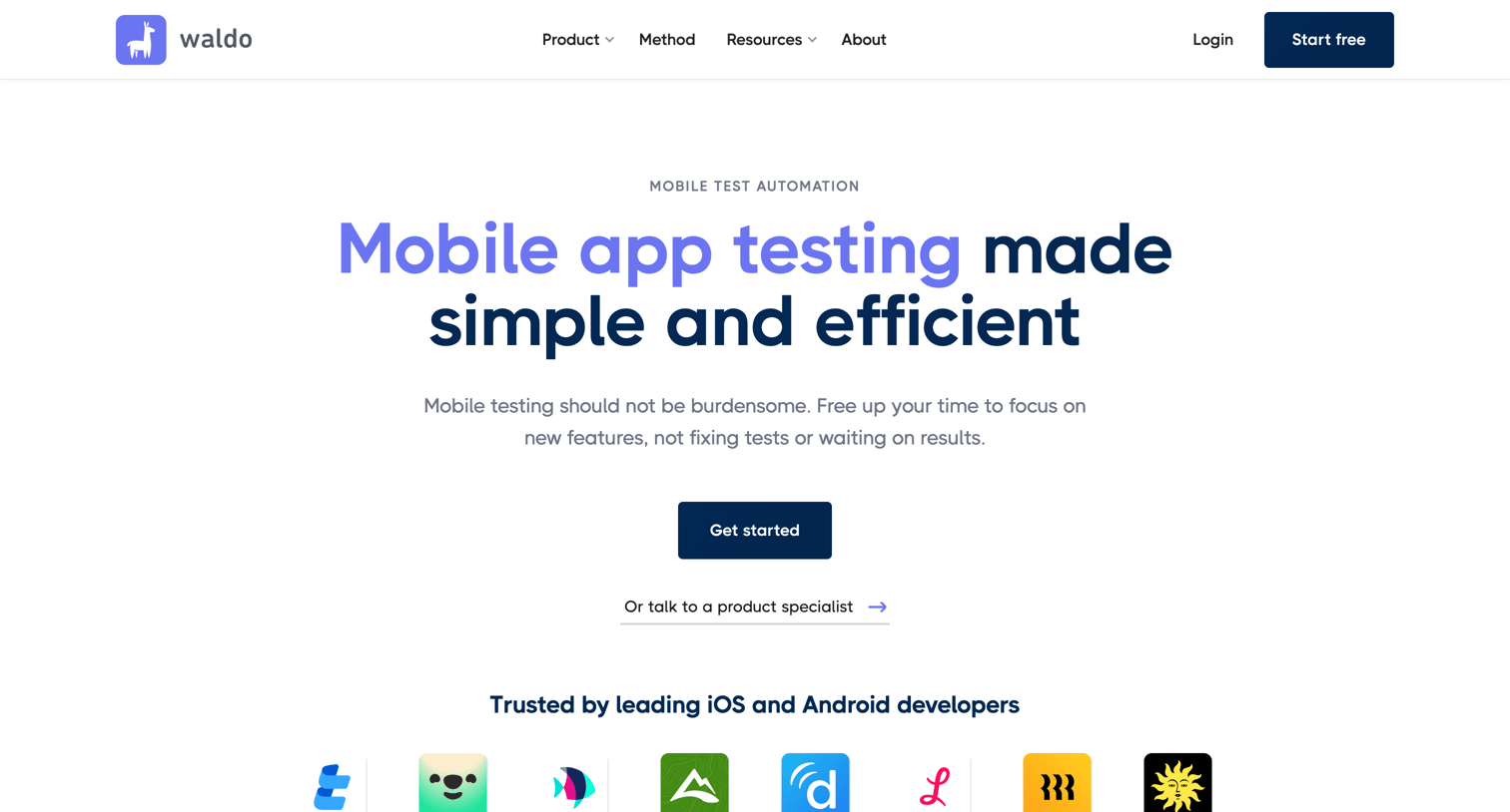 Waldo - Mobile Test Automation | Waldo screen